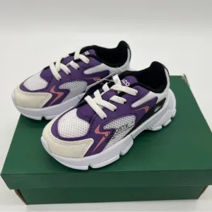 NEW Lacoste Kids Pink/Purple/White 7.5T Sneakers