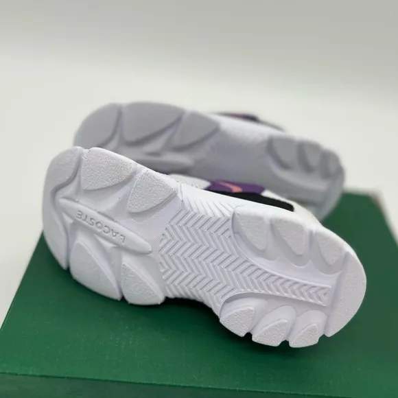 NEW Lacoste Kids Pink/Purple/White 7.5T Sneakers