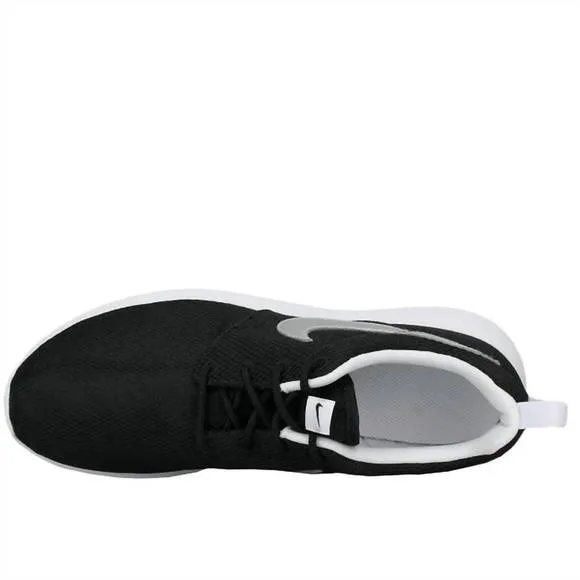 NEW NIKE youth roshe one shoes in black/metallic silver