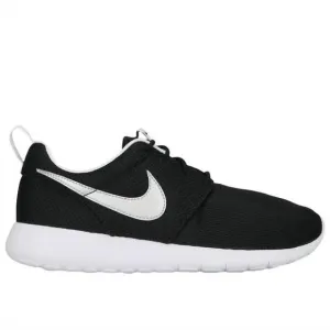 NEW NIKE youth roshe one shoes in black/metallic silver