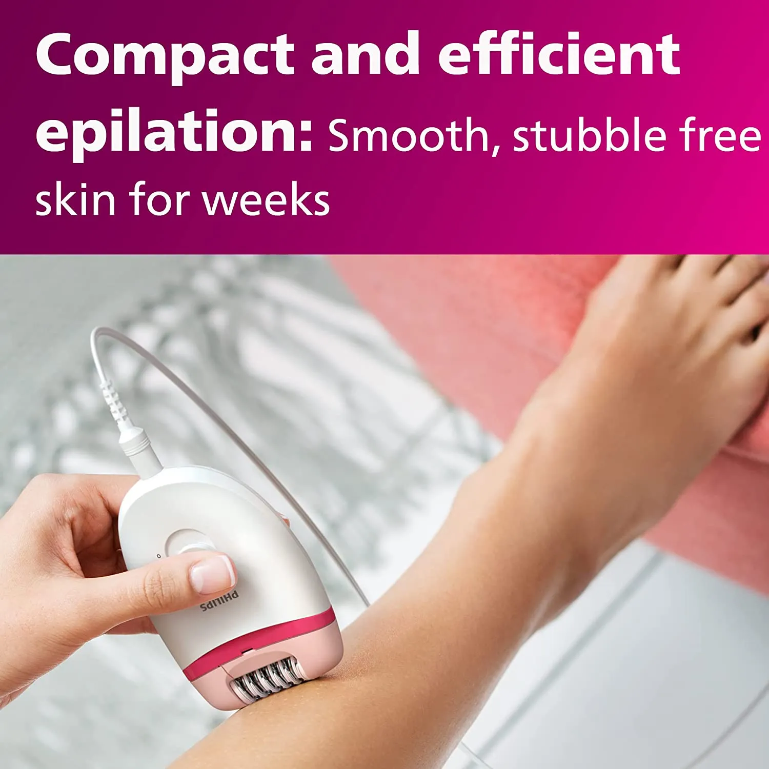 New Philips Satinelle Essential Corded Compact Women's Epilator