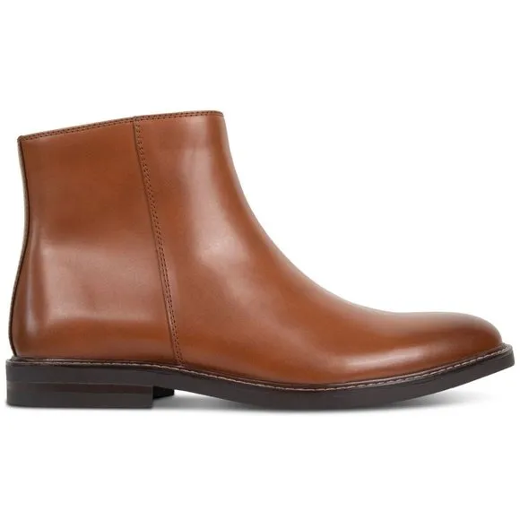 NEW REACTION KENNETH COLE Mens Brown Comfort Ely Round Toe Block Heel Boots 8 M