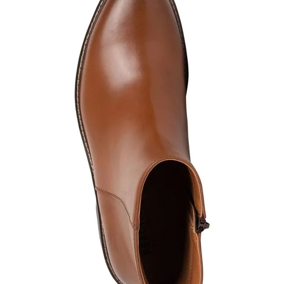 NEW REACTION KENNETH COLE Mens Brown Comfort Ely Round Toe Block Heel Boots 8 M