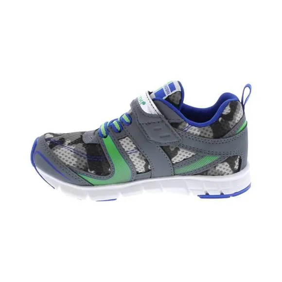 NEW TSUKIHOSHI boy's velocity shoes in gray/camo