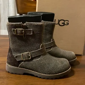 New Ugg Shoes NWT Ugg Little Kid Harwell Bomber Boots - Size 1 | Color: Brown