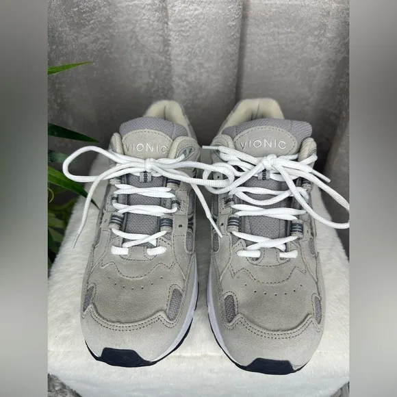 NEW Vionic Men’s 23Walk Classic Sneakers Grey Sz US 9.5W