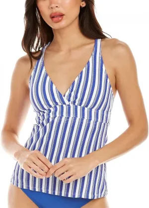 Next Womens Standard High Tide Tankini Swim Top Classic Blue 32D