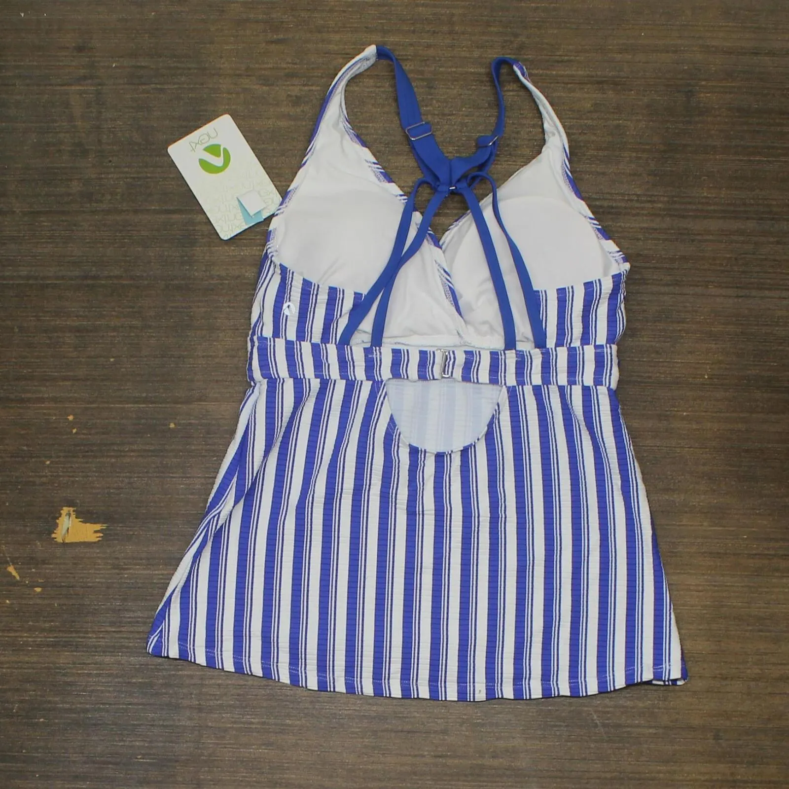 Next Womens Standard High Tide Tankini Swim Top Classic Blue 32D