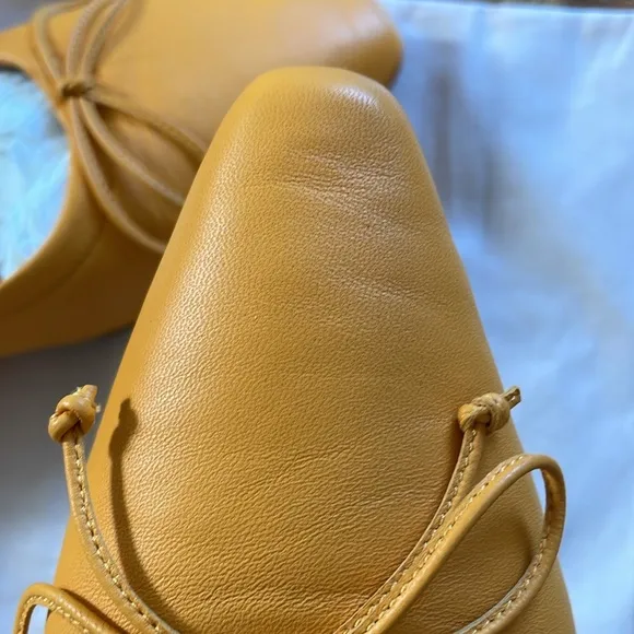 NIB | Club Monaco &quot;Peechie&quot; Leather‎ Ballet Flats Tangerine