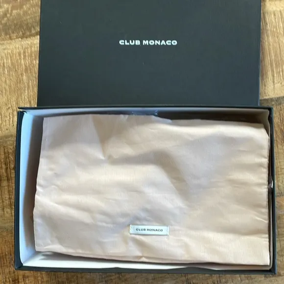 NIB | Club Monaco &quot;Peechie&quot; Leather‎ Ballet Flats Tangerine