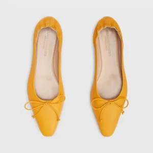 NIB | Club Monaco &quot;Peechie&quot; Leather‎ Ballet Flats Tangerine