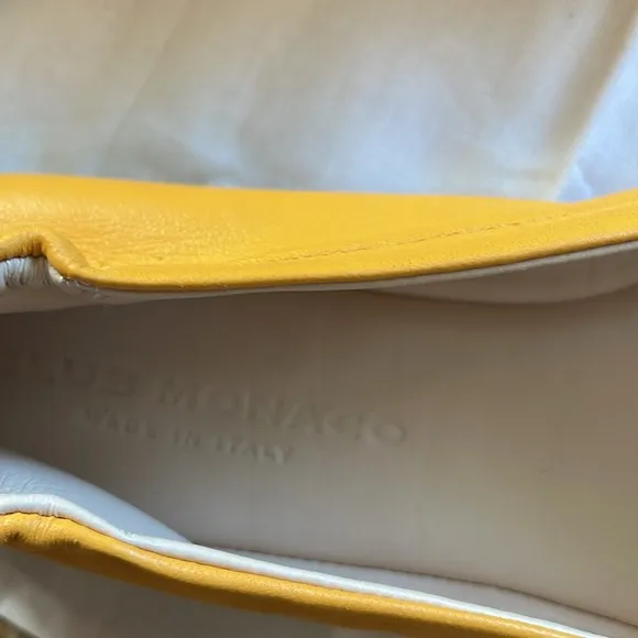 NIB | Club Monaco &quot;Peechie&quot; Leather‎ Ballet Flats Tangerine
