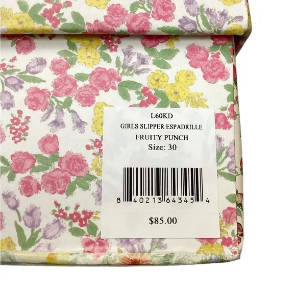 NIB Loveshackfancy x Manebi Girls Floral Suede Platforms Fruit Punch Size 12.5