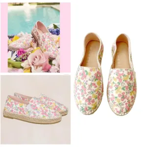 NIB Loveshackfancy x Manebi Girls Floral Suede Platforms Fruit Punch Size 12.5