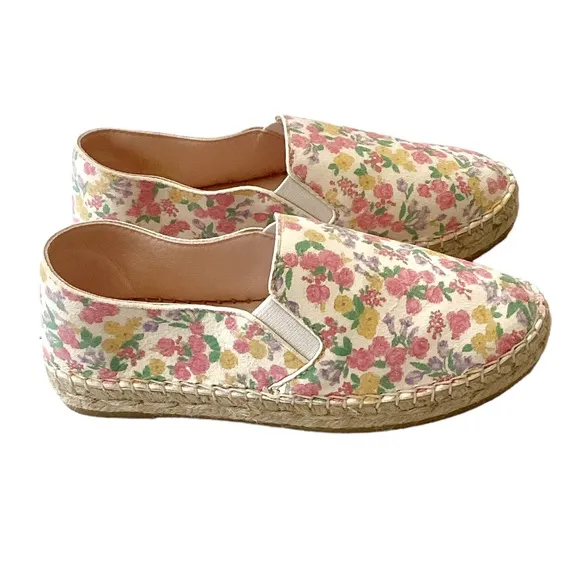 NIB Loveshackfancy x Manebi Girls Floral Suede Platforms Fruit Punch Size 12.5