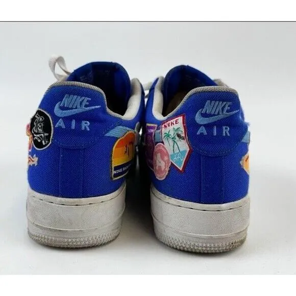 Nike Air Force 1 '07‎ Patched Up Los Angeles Sneakers Blue DX2304-400 Mens 9