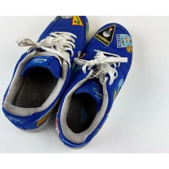 Nike Air Force 1 '07‎ Patched Up Los Angeles Sneakers Blue DX2304-400 Mens 9
