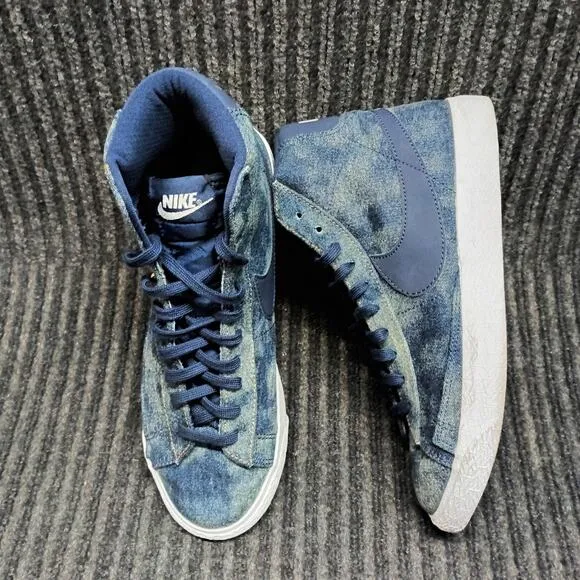 Nike Blazer Mid 77 Denim Youth Sneakers Blue