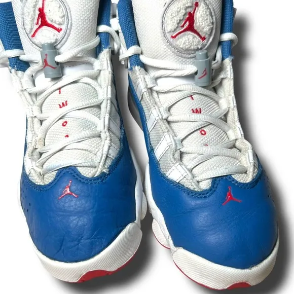 Nike GS Air Jordan 6 Rings White/True Blue 323419-140 SIZE:6Y/ W6.5/7