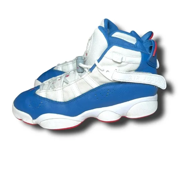 Nike GS Air Jordan 6 Rings White/True Blue 323419-140 SIZE:6Y/ W6.5/7