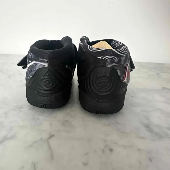 Nike Kybrid S2 Kids High Top Sneakers Velcro Strap Graphic Print Black Size 10C