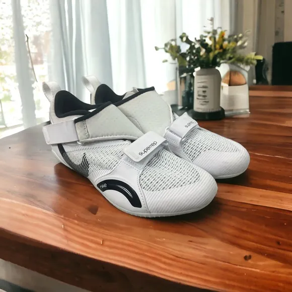 Nike White &amp; Black SuperRep Cycle Sneaker SIZE 7 Cycling No Box