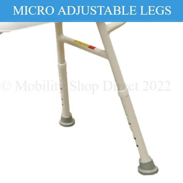 Non-Padded Shower Stool with Arm Supports
