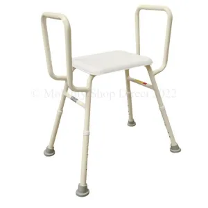 Non-Padded Shower Stool with Arm Supports