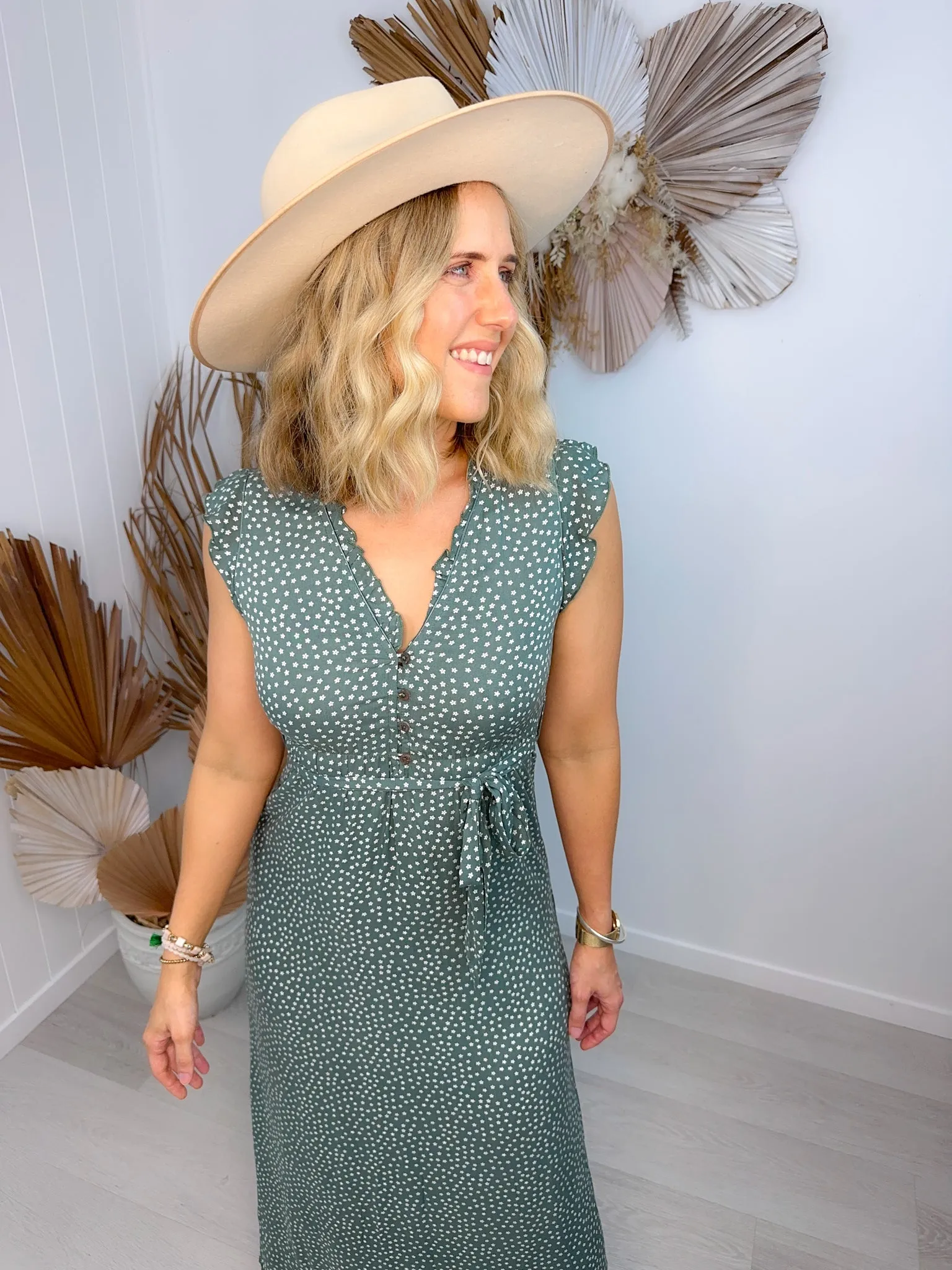 Norah Dress -Sage