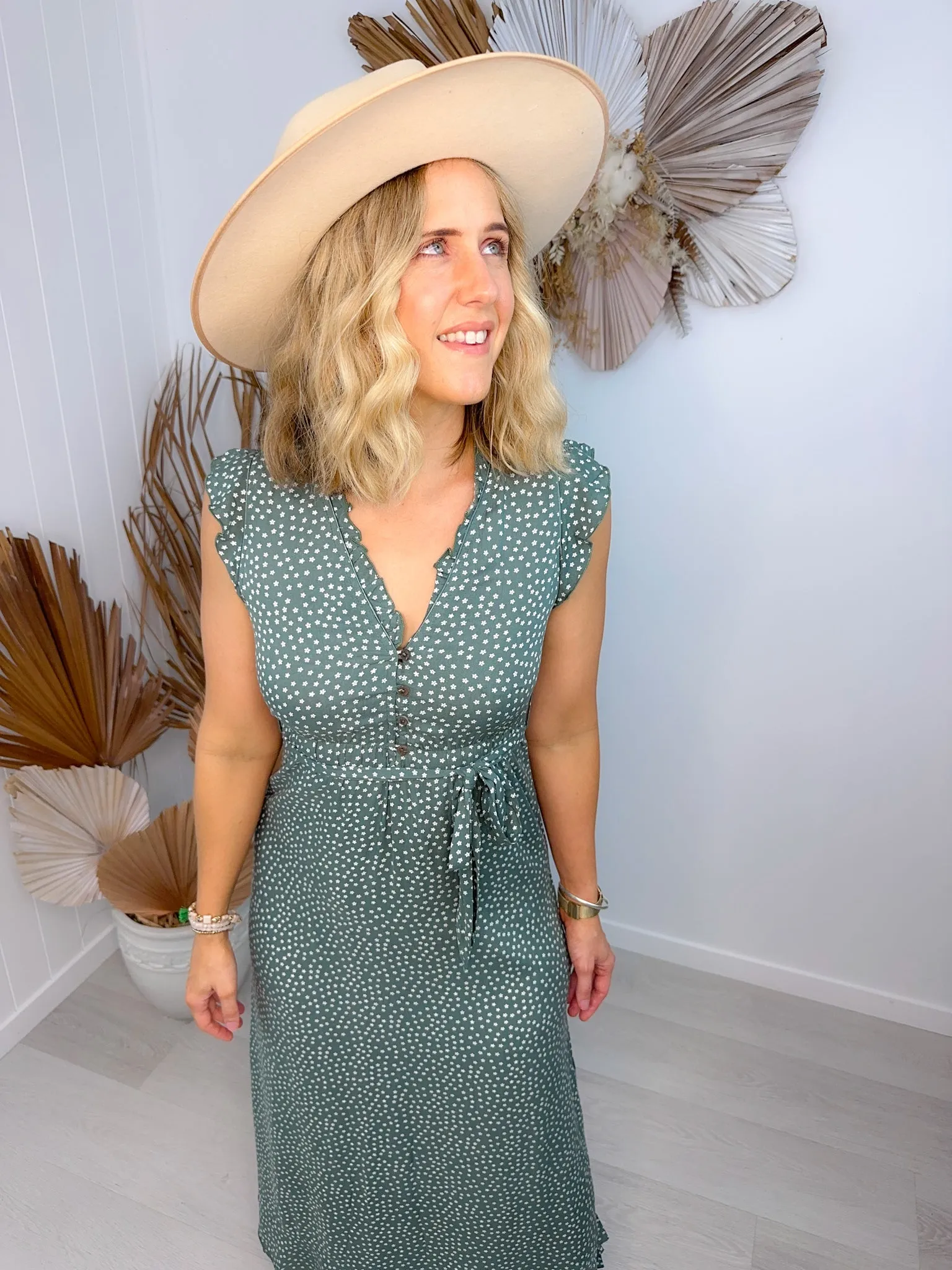 Norah Dress -Sage