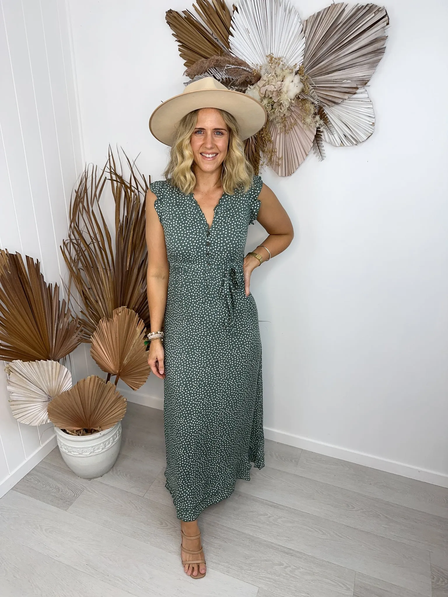 Norah Dress -Sage