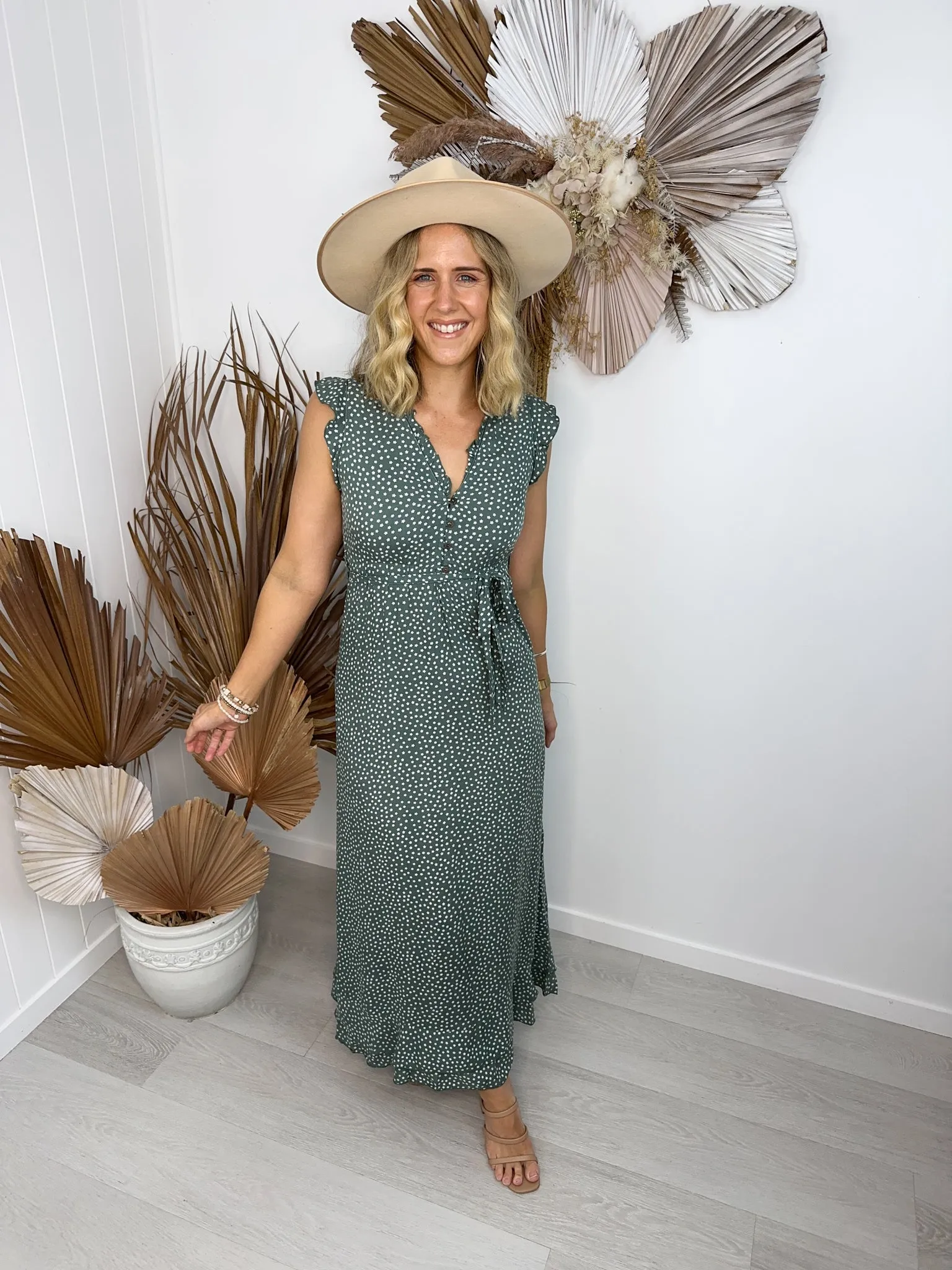 Norah Dress -Sage