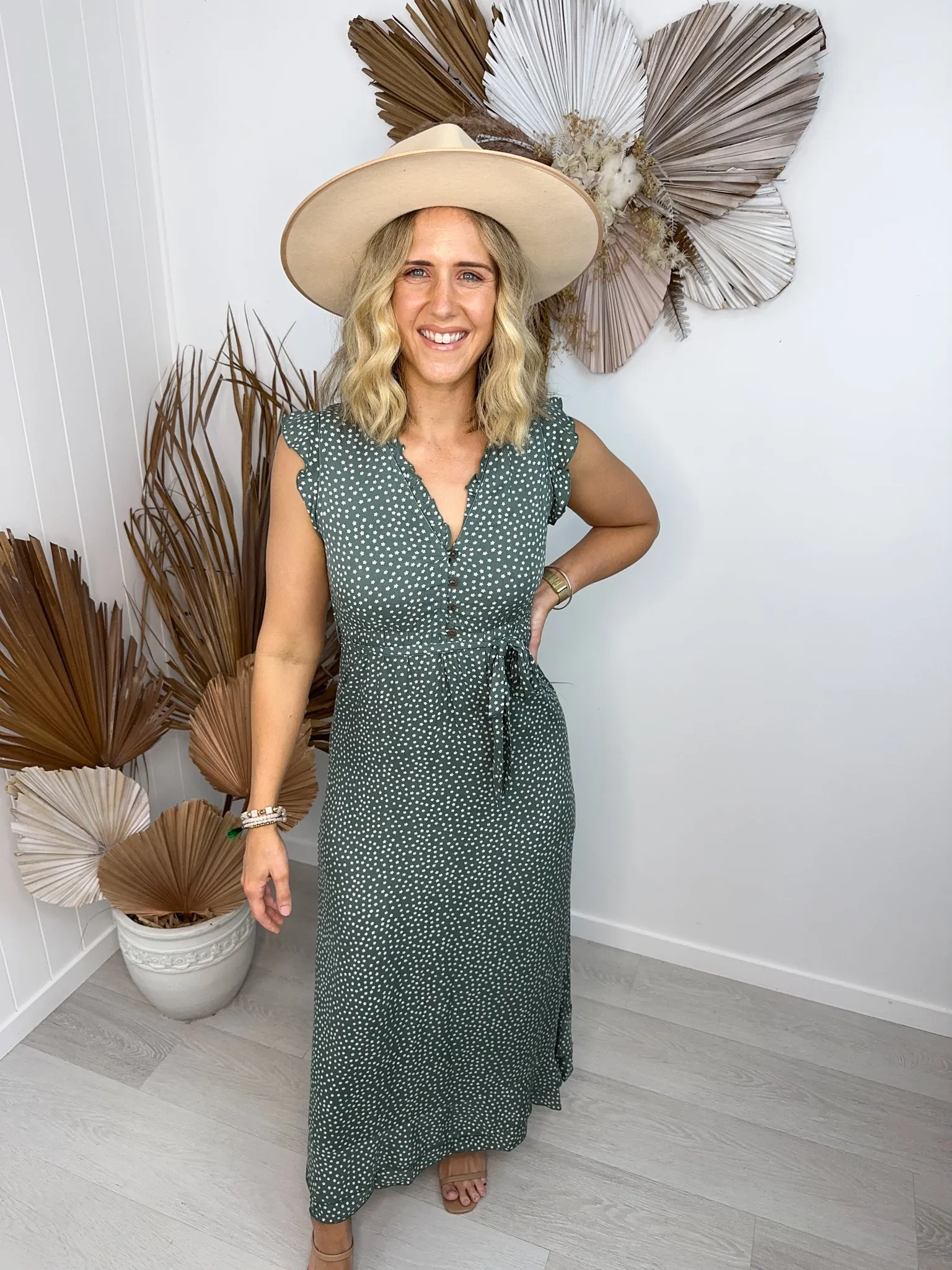 Norah Dress -Sage