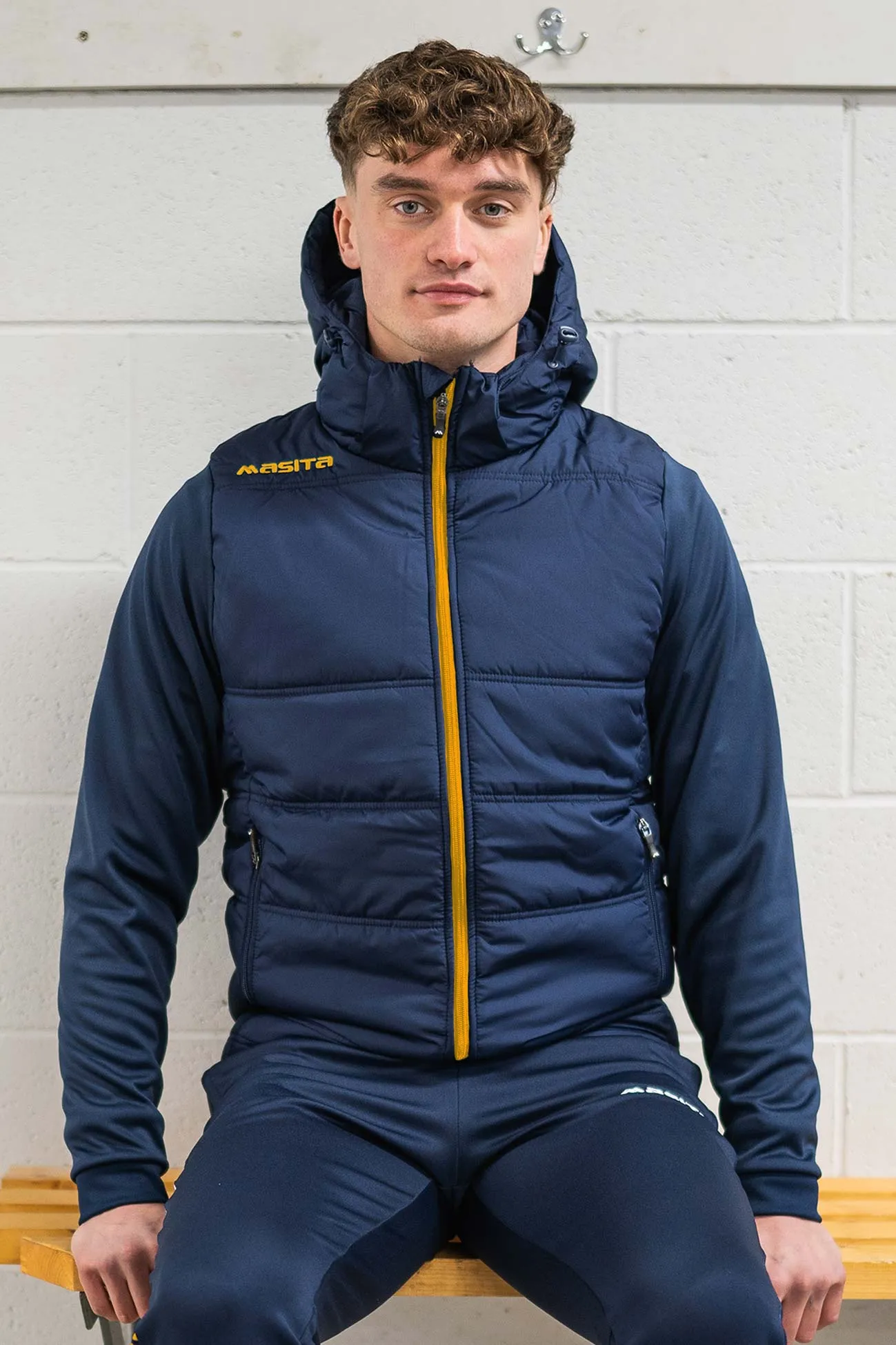 Nova Padded Jacket Navy/Amber Option 2