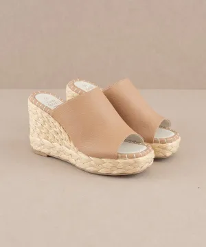Nude Espadrille Slides