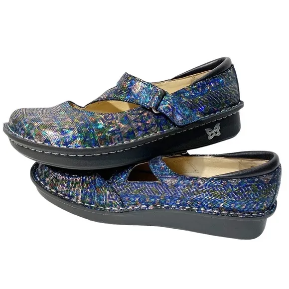 NWOT Alegria By PG Lite Leather Paloma Rave On The Nile Mary Jane Shoes Size 7