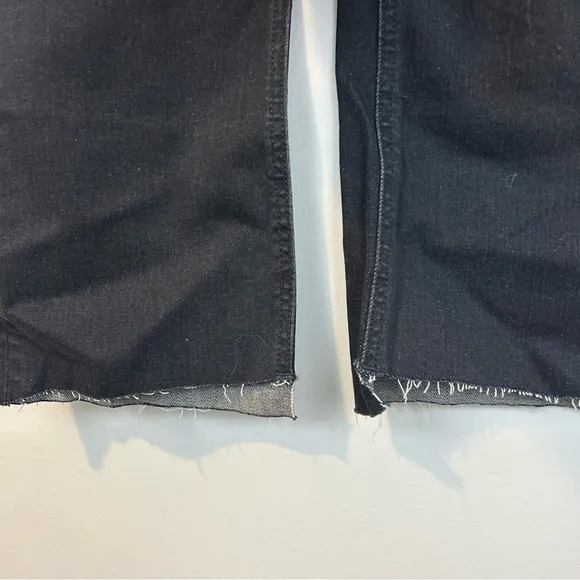 NWT J. Crew 9&quot; Billie Denim Boot Crop Black Charcoal Button Fly Jeans Size 26