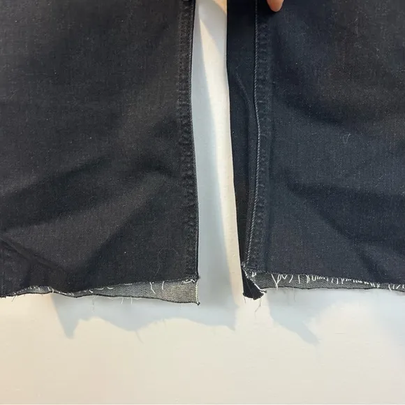 NWT J. Crew 9&quot; Billie Denim Boot Crop Black Charcoal Button Fly Jeans Size 26