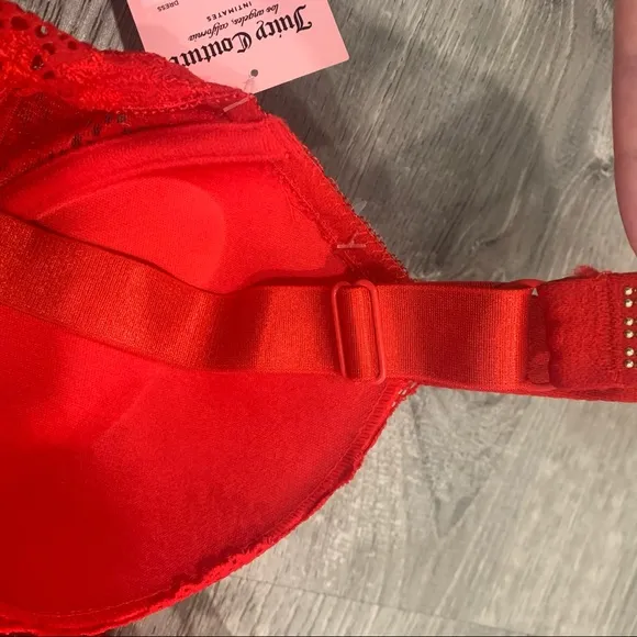 NWT Juicy Couture Red Sexy Christmas Lace Bodysuit Lingerie
