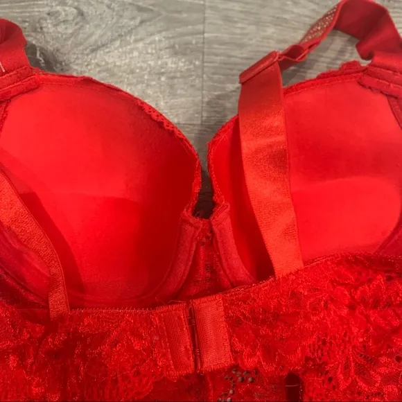 NWT Juicy Couture Red Sexy Christmas Lace Bodysuit Lingerie