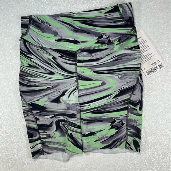 NWT Lululemon Base Pace High-Rise Short 8&quot; Paint Glide Warp Multi Size 8 W7CF8S