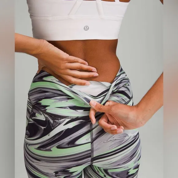 NWT Lululemon Base Pace High-Rise Short 8&quot; Paint Glide Warp Multi Size 8 W7CF8S