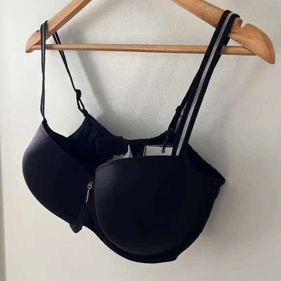 NWT PrimaDonna Twist East End Padded Balcony Bra Black Size US 34G UK 34F