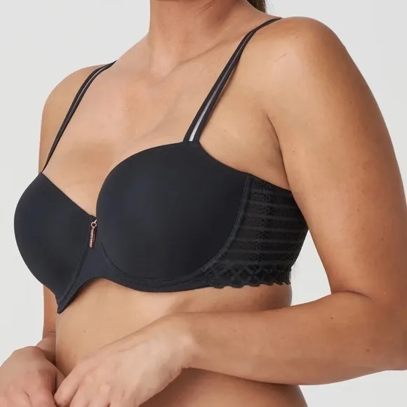 NWT PrimaDonna Twist East End Padded Balcony Bra Black Size US 34G UK 34F