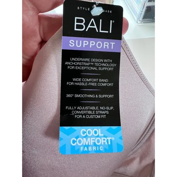 NWT - Set of 2 Bras - Bali DF3456 One Smooth U Bounce Control Underwire, 40DD