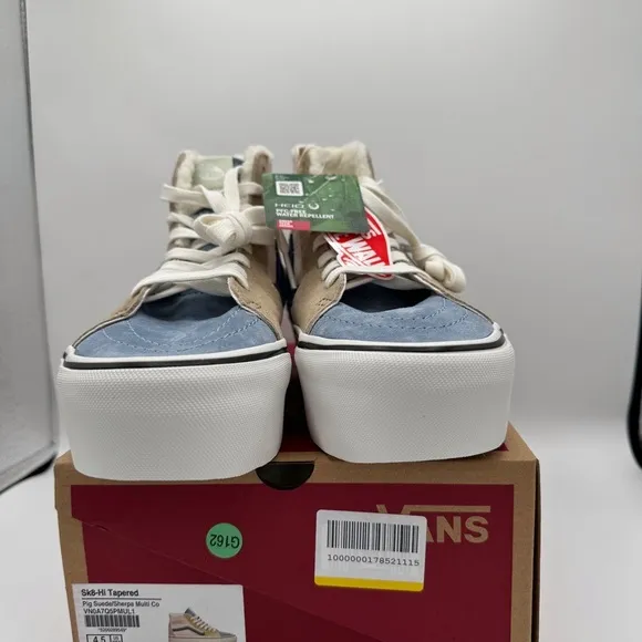 NWT Vans Sk8 Hi Pig Suede Multi Sherpa platform sneakers pink blue tan unisex​