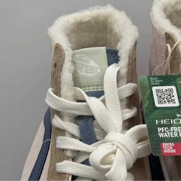 NWT Vans Sk8 Hi Pig Suede Multi Sherpa platform sneakers pink blue tan unisex​