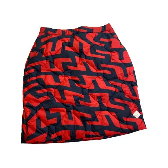 NWT Womens Carrie Padded Skirt Print Bridge Swirl Red, XS, $240