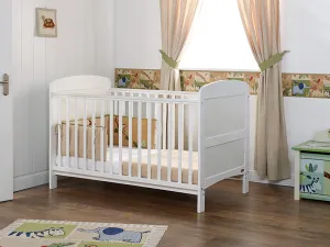 Obaby Grace Cot Bed & Foam Mattress - White