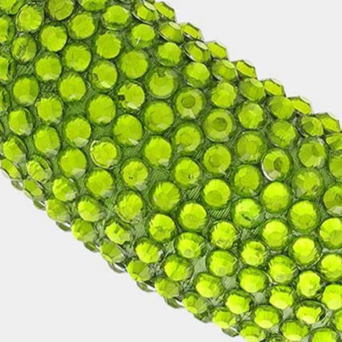 Olive Green Faceted Bead Padded Headband